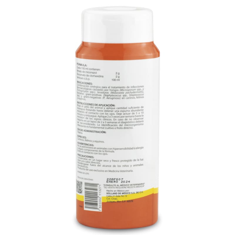 Holland Micoplex Plus - Shampoo Antimicótico y Bactericida 350 ml