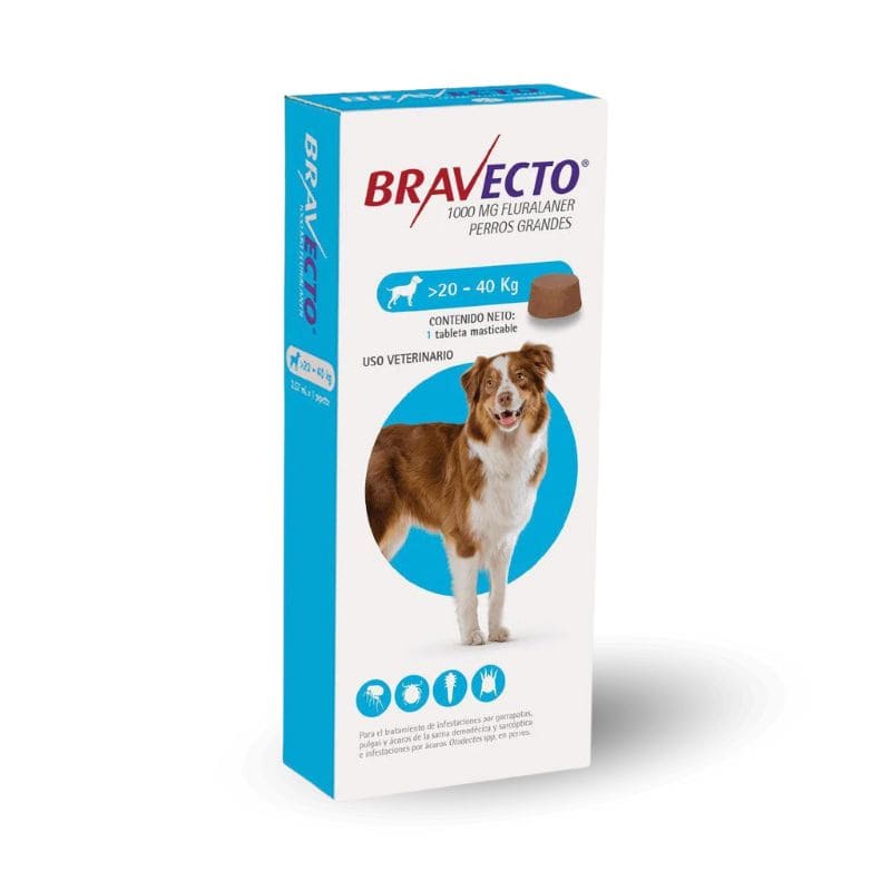 Bravecto - 1 Tableta - para Perro Grande 20 a 40 kg