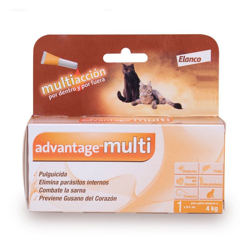 Elanco - Advantage Multi Pipeta Antiparasitaria Interna y Externa para Gato