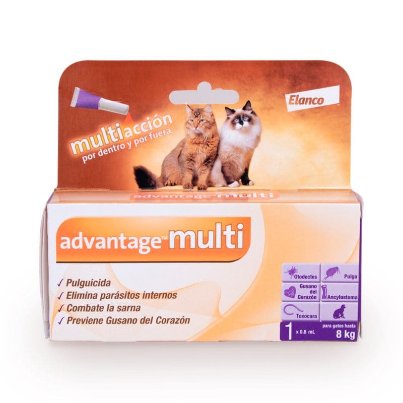 Elanco - Advantage Multi Pipeta Antiparasitaria Interna y Externa para Gato