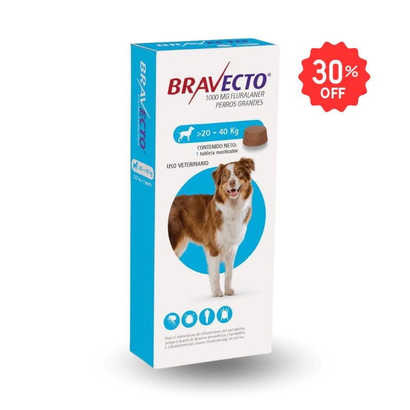 Bravecto - 1 Tableta - para Perro Grande 20 a 40 kg