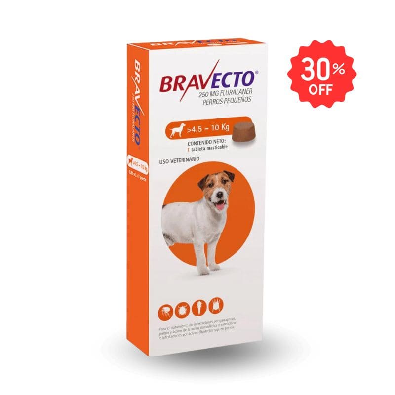 Bravecto - 1 Tableta - para Perro Chico 4.5 a 10 kg