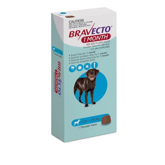 Bravecto 1 Mes 20 a 40 kg - 1 Tableta