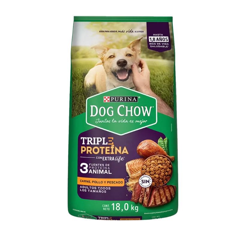 Dog Chow Triple proteína adultos todos los tamaños