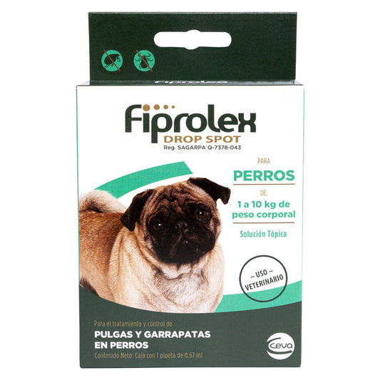 Fiprolex Pipeta - Antipulgas para Perro Raza Chica 1 a 10 kg