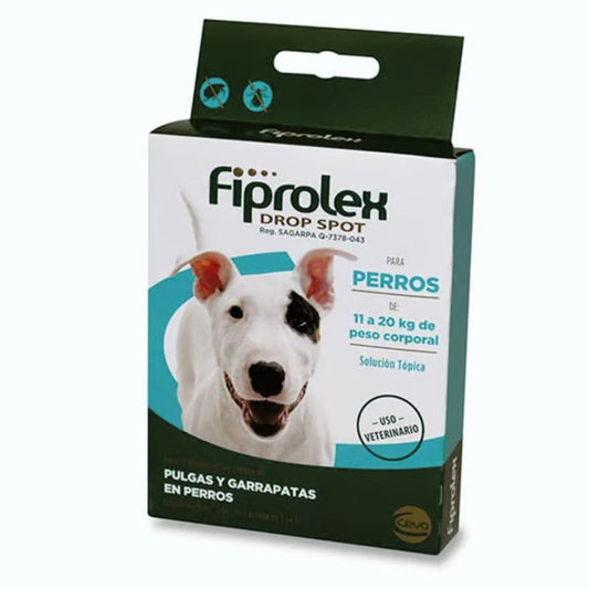 Fiprolex Pipeta - Antipulgas para Perro Raza Mediana 11 a 20 kg