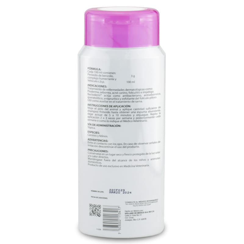 Holland Bactoderm - Shampoo Tratamiento Dermatológico 350 ml