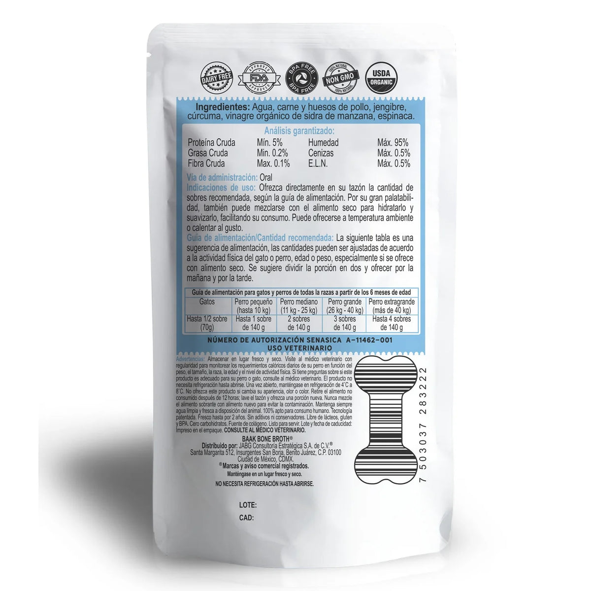 Baak Bone Broth para perros y gatos 140 ml