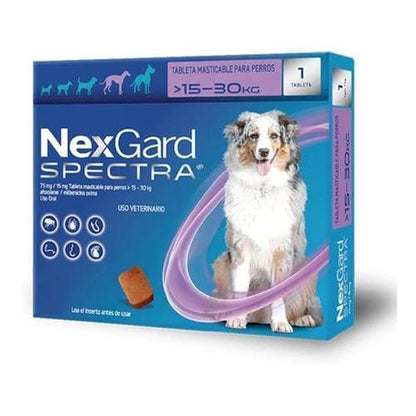 Nexgard Spectra - Perro Grande de 15.1 a 30 kg - 1 Tableta