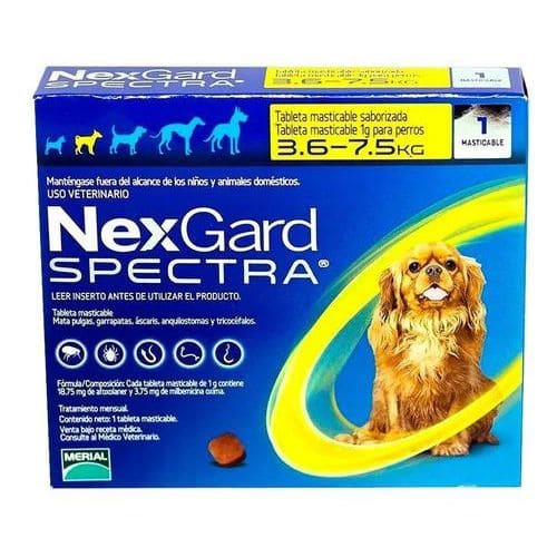 Nexgard Spectra - Perro chico 3.6 A 7.5kg - 1 Tableta