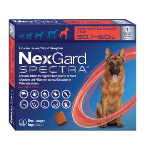 Nexgard Spectra - Perro Extra Grande de 30.1 a 60 kg - 1 Tableta