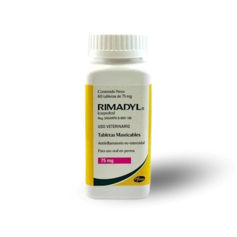 Rimadyl 75 mg Antiinflamatorio - 60 tabletas Masticables