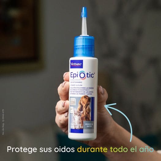 Virbac EpiOtic SIS Solución Antiséptica de Limpieza Ótica para Perro y Gato, 100 ml